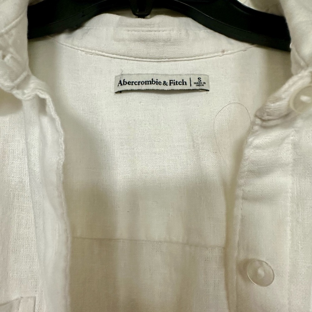 ABERCROMBIE white Button-Up Short Sleeve Dress - Picture 2 of 3